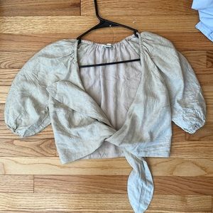 Abercrombie tie front top